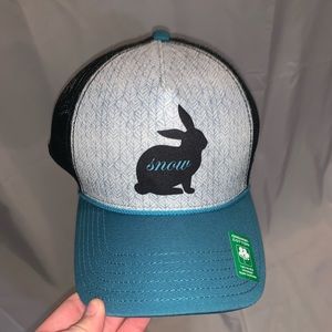 Snow bunny trucker hat